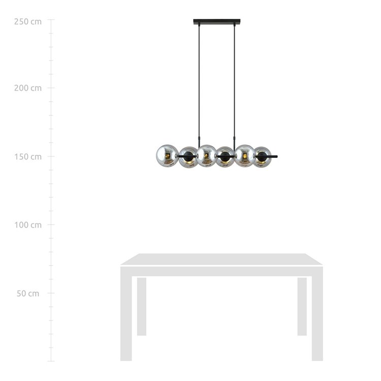 RORY 6 GRAFIT EMIBIG Lampa wisząca