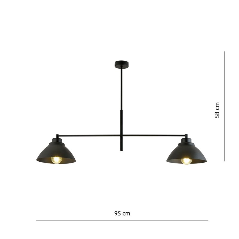 MAVERICK 2 BLACK EMIBIG Żyrandol MAVERICK 2 BLACK EMIBIG Żyrandol