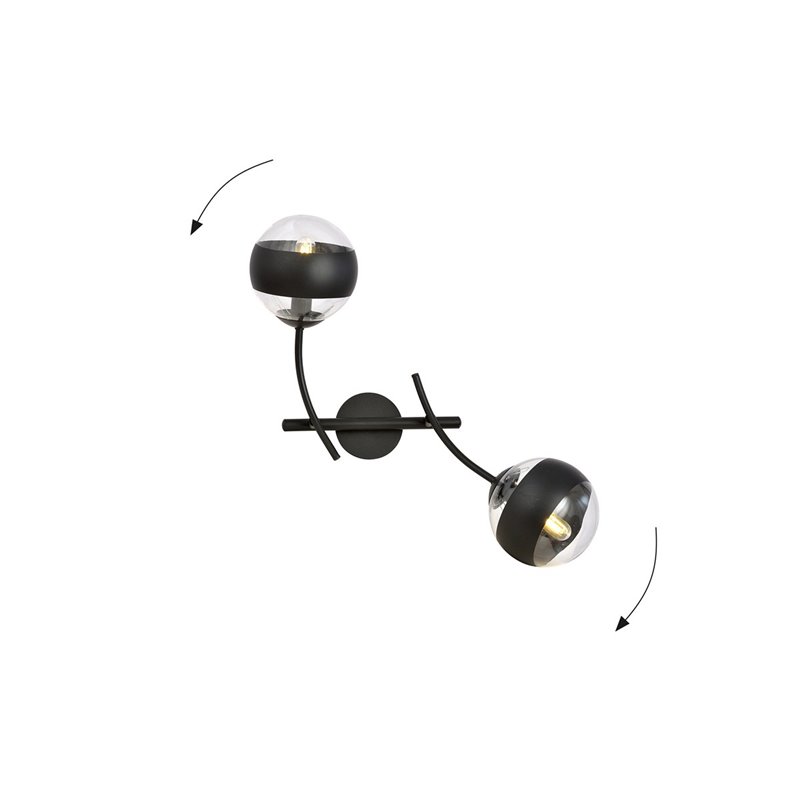 HUNTER K2 BLACK/STRIPE EMIBIG Kinkiet HUNTER K2 BLACK/STRIPE EMIBIG Kinkiet