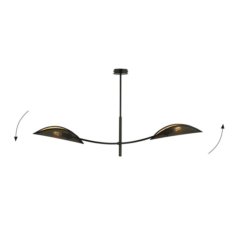 LOTUS 2 BLACK/GOLD EMIBIG Lampa sufitowa LOTUS 2 BLACK/GOLD EMIBIG Lampa sufitowa