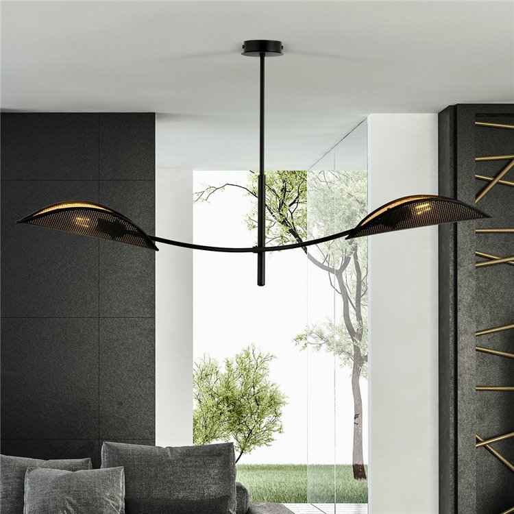 LOTUS 2 BLACK/GOLD EMIBIG Lampa sufitowa