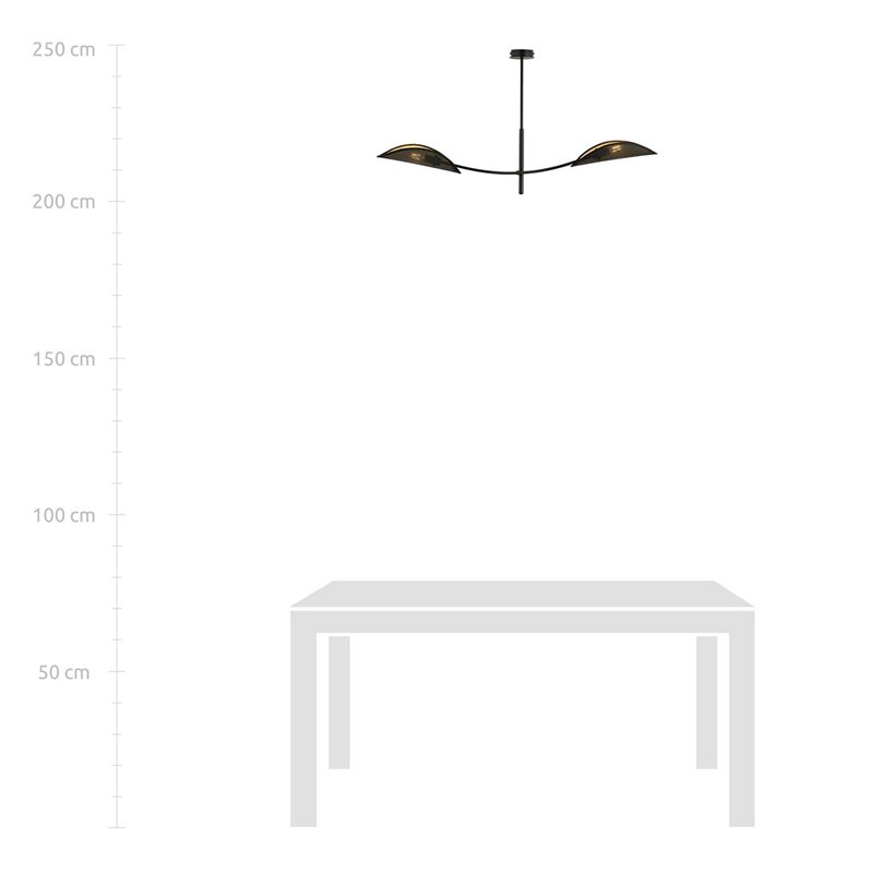 LOTUS 2 BLACK/GOLD EMIBIG Lampa sufitowa LOTUS 2 BLACK/GOLD EMIBIG Lampa sufitowa