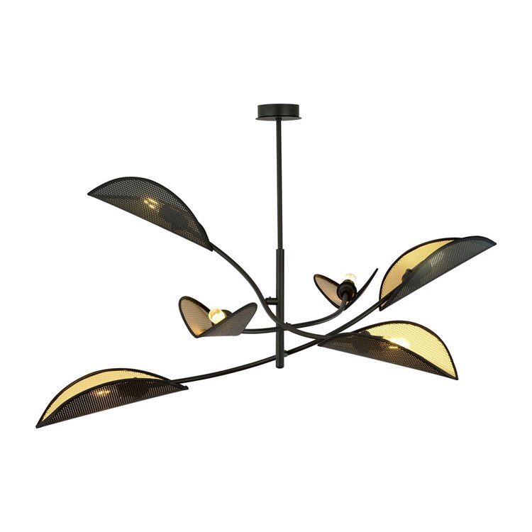 LOTUS 6 BLACK/GOLD EMIBIG Lampa sufitowa