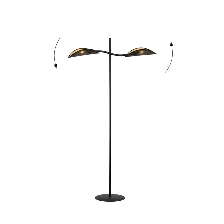 LOTUS LP2 BLACK/GOLD EMIBIG Lampa podłogowa