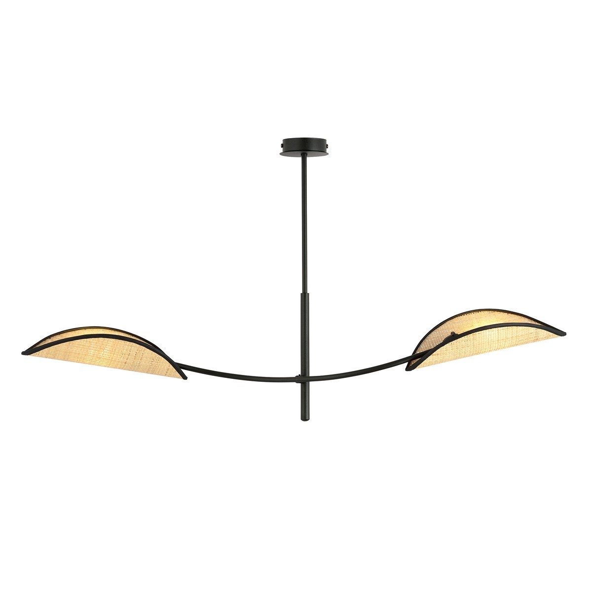 LOTUS 2 BLACK/RATTAN EMIBIG Lampa sufitowa LOTUS 2 BLACK/RATTAN EMIBIG Lampa sufitowa