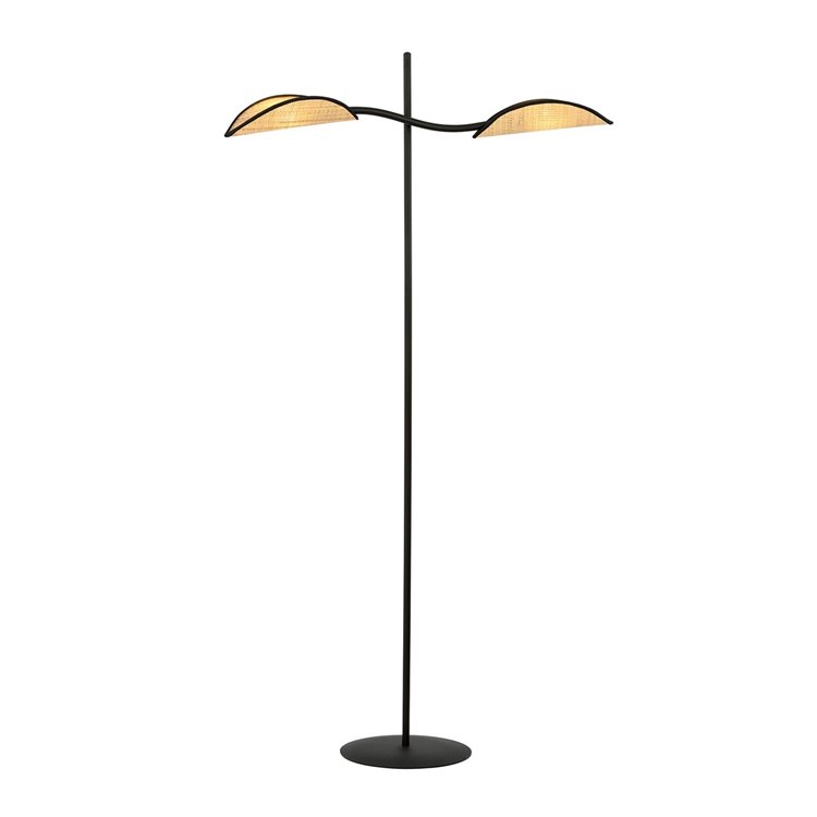 LOTUS LP2 BLACK/RATTAN EMIBIG Lampa podłogowa