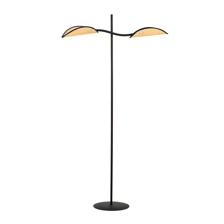 LOTUS LP2 BLACK/RATTAN EMIBIG Lampa podłogowa