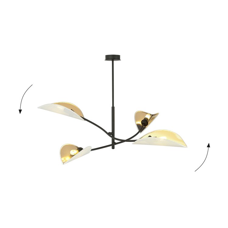 LOTUS 4 WHITE/GOLD EMIBIG Lampa sufitowa