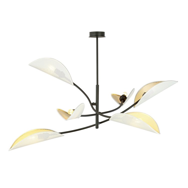 LOTUS 6 WHITE/GOLD EMIBIG Lampa sufitowa