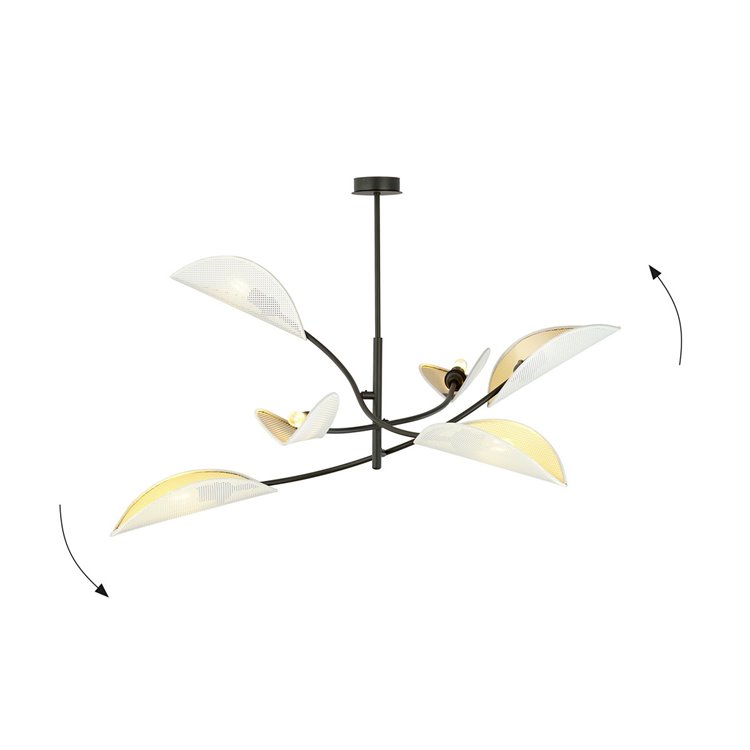 LOTUS 6 WHITE/GOLD EMIBIG Lampa sufitowa