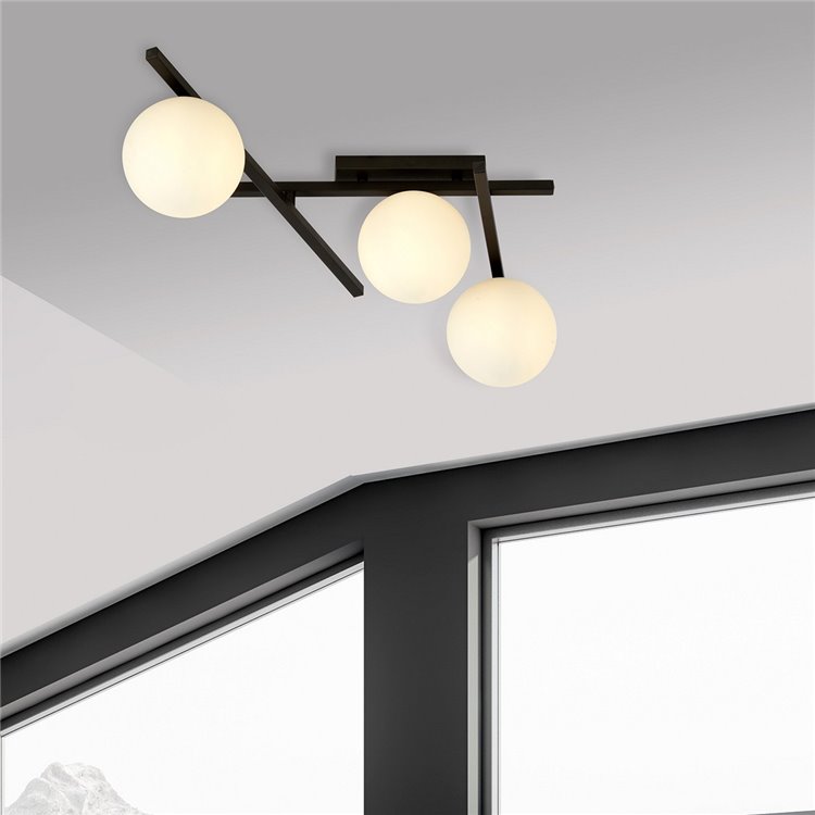 SMART 3 BLACK/OPAL EMIBIG Lampa sufitowa