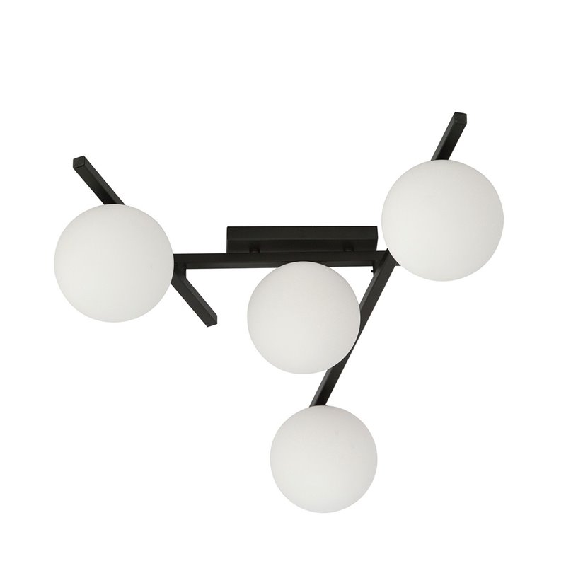 SMART 4 BLACK/OPAL EMIBIG Lampa sufitowa SMART 4 BLACK/OPAL EMIBIG Lampa sufitowa
