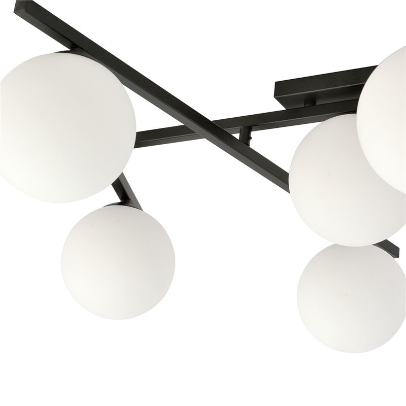 SMART 4 BLACK/OPAL EMIBIG Lampa sufitowa SMART 4 BLACK/OPAL EMIBIG Lampa sufitowa