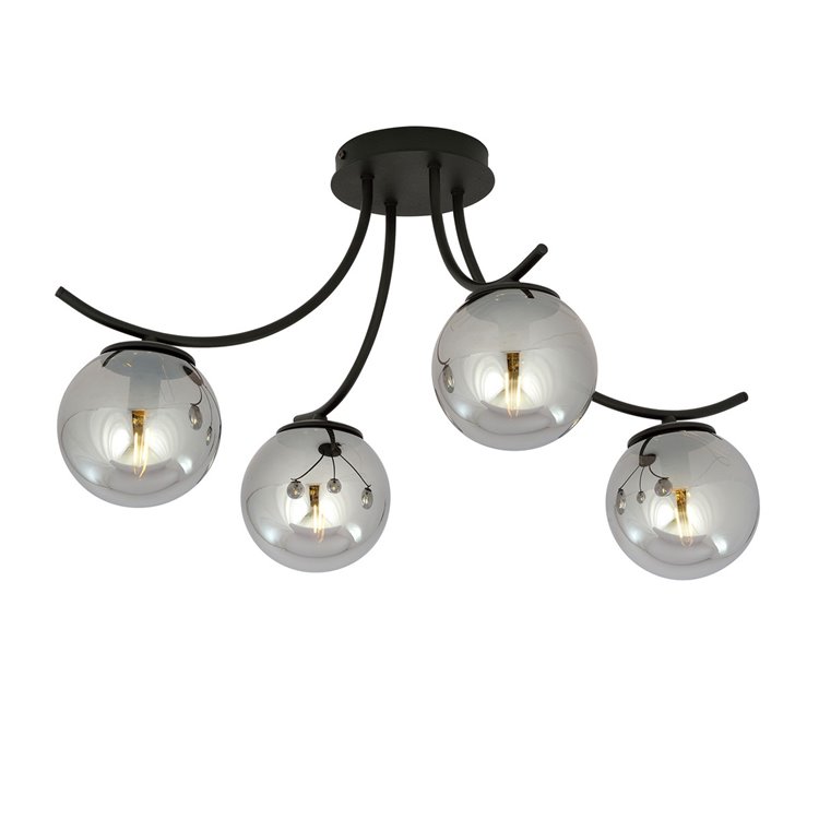 BOSTON 4 BLACK/GRAFIT EMIBIG Lampa sufitowa