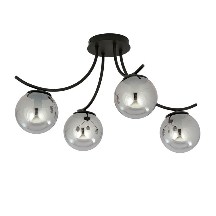 BOSTON 4 BLACK/GRAFIT EMIBIG Lampa sufitowa