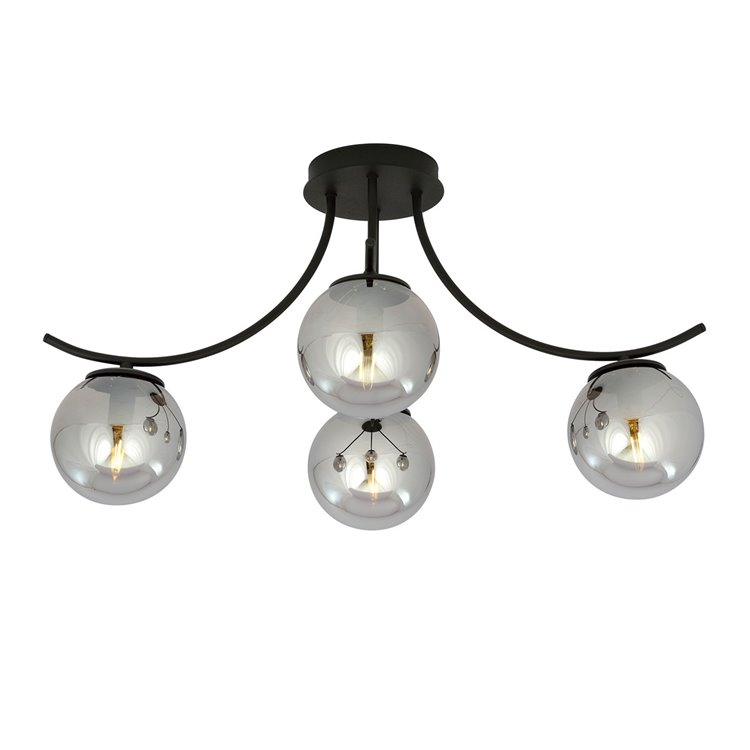 BOSTON 4 BLACK/GRAFIT EMIBIG Lampa sufitowa