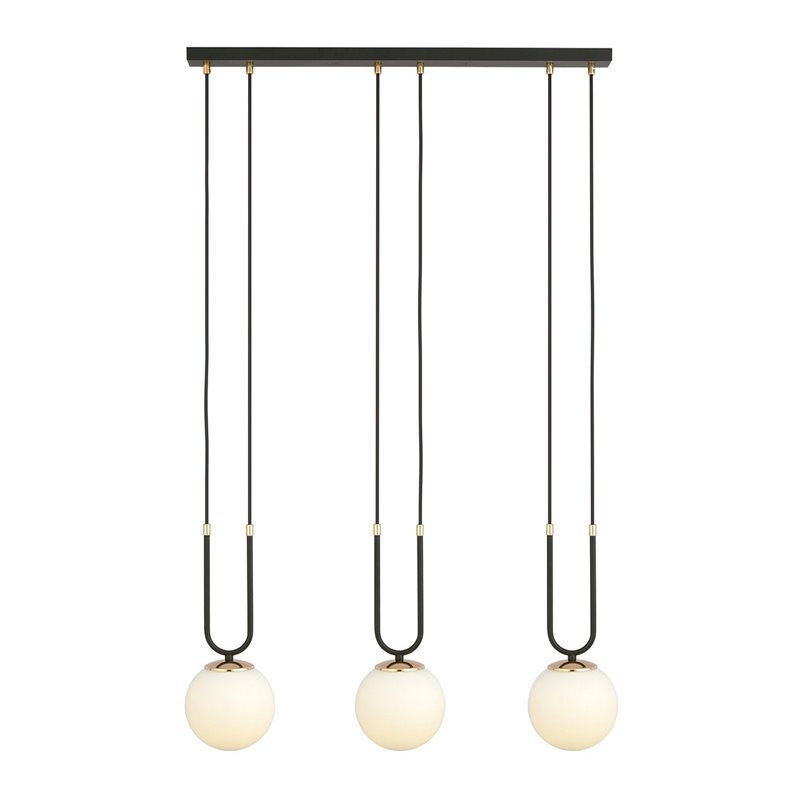 GLAM 3 BLACK/OPAL EMIBIG Lampa wisząca GLAM 3 BLACK/OPAL EMIBIG Lampa wisząca