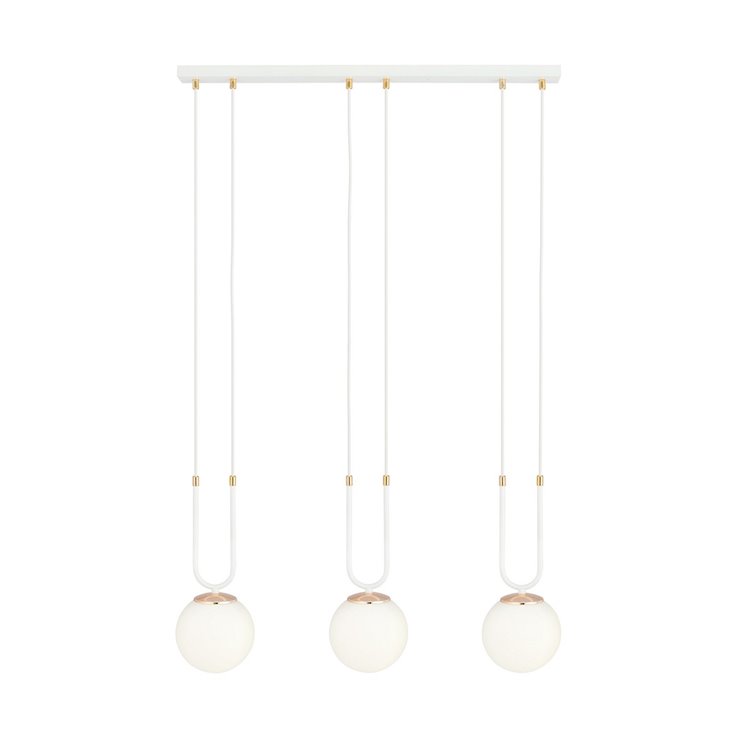 GLAM 3 WHITE/OPAL EMIBIG Lampa wisząca