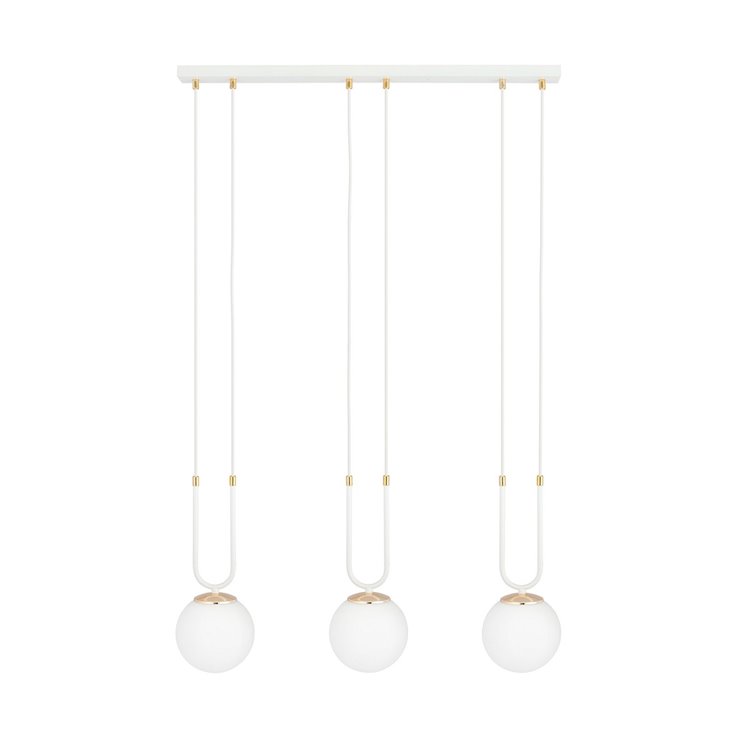 GLAM 3 WHITE/OPAL EMIBIG Lampa wisząca