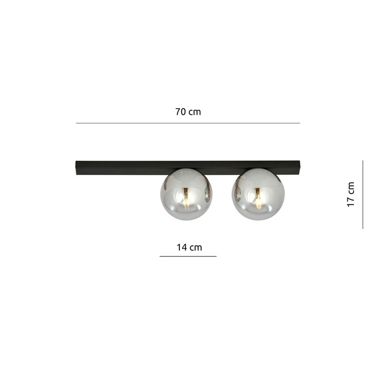 FIT 2 BLACK/GRAFIT EMIBIG Lampa sufitowa FIT 2 BLACK/GRAFIT EMIBIG Lampa sufitowa