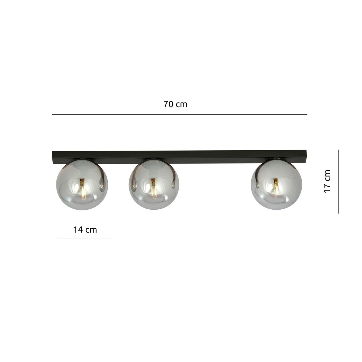 FIT 3 BLACK/GRAFIT EMIBIG Lampa sufitowa FIT 3 BLACK/GRAFIT EMIBIG Lampa sufitowa
