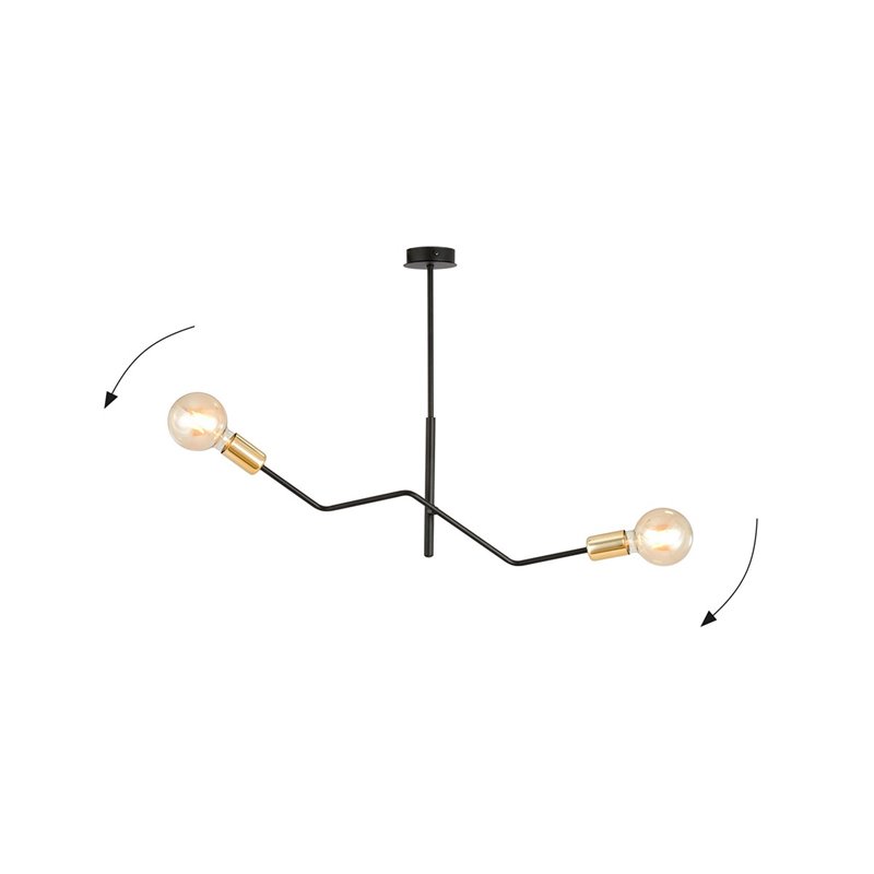 BOLT 2 BLACK GOLD EMIBIG Lampa sufitowa BOLT 2 BLACK GOLD EMIBIG Lampa sufitowa