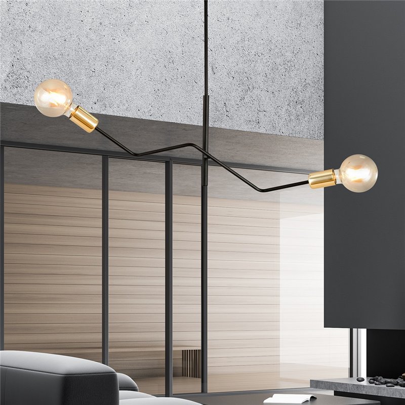 BOLT 2 BLACK GOLD EMIBIG Lampa sufitowa BOLT 2 BLACK GOLD EMIBIG Lampa sufitowa