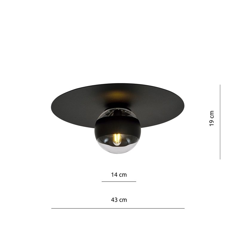 SOLAR 1 BLACK/STRIPE EMIBIG Lampa sufitowa SOLAR 1 BLACK/STRIPE EMIBIG Lampa sufitowa