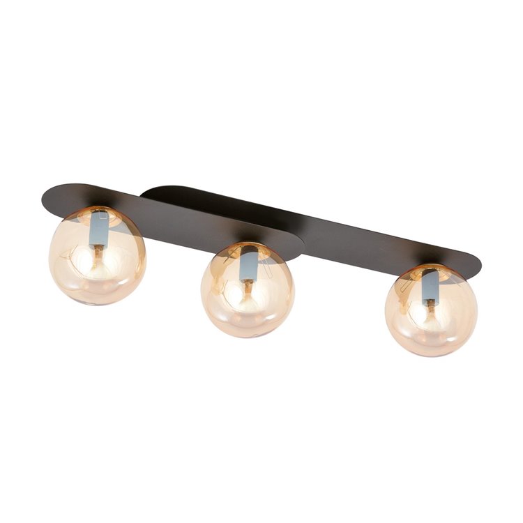 PLAZA 3 BLACK/MIODOWY EMIBIG Lampa sufitowa