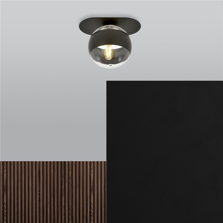 PLAZA 1 BLACK/STRIPE EMIBIG Lampa sufitowa