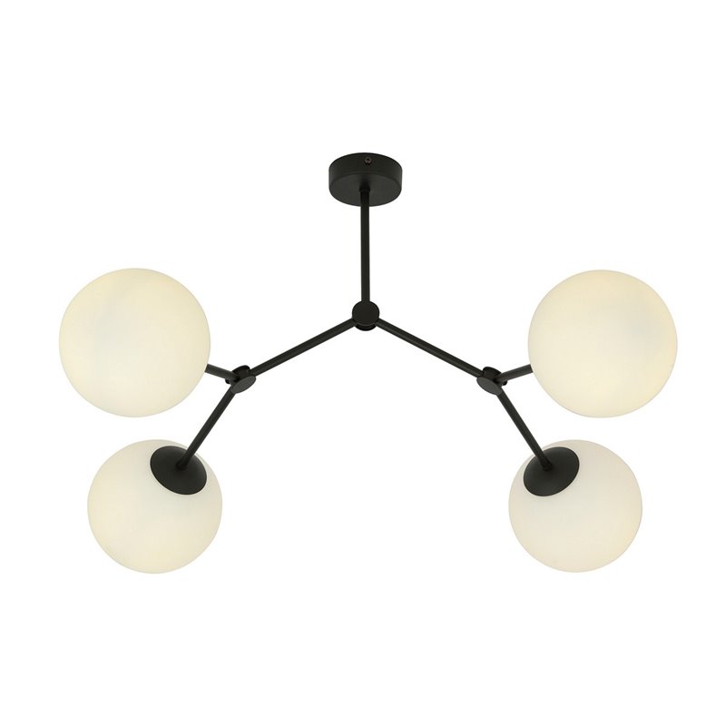 SPACE 4 BLACK/OPAL EMIBIG Lampa sufitowa SPACE 4 BLACK/OPAL EMIBIG Lampa sufitowa