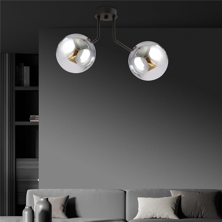 NOVA 2 BLACK/GRAFIT EMIBIG Lampa sufitowa