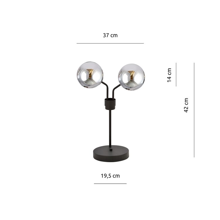 NOVA LN2 BLACK/GRAFIT EMIBIG Lampa stołowa