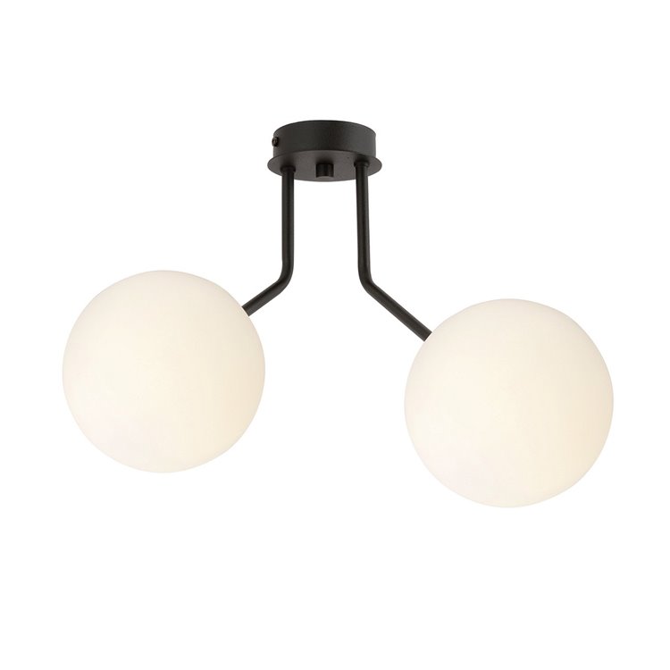 NOVA 2 BLACK/OPAL EMIBIG Lampa sufitowa