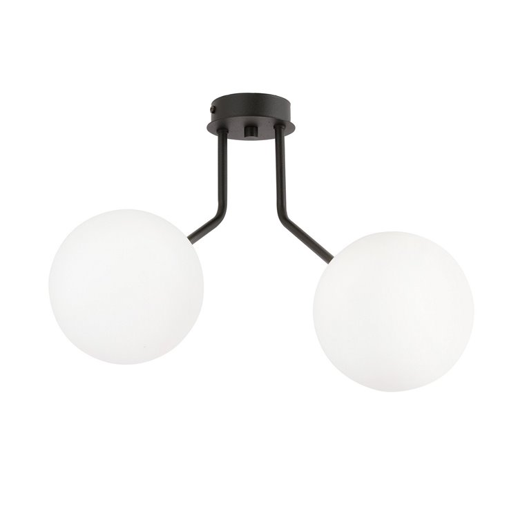 NOVA 2 BLACK/OPAL EMIBIG Lampa sufitowa