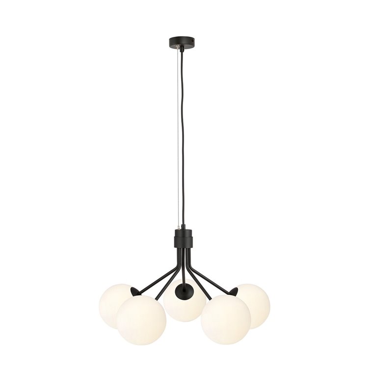 NOVA 5 BLACK/OPAL EMIBIG Lampa wisząca