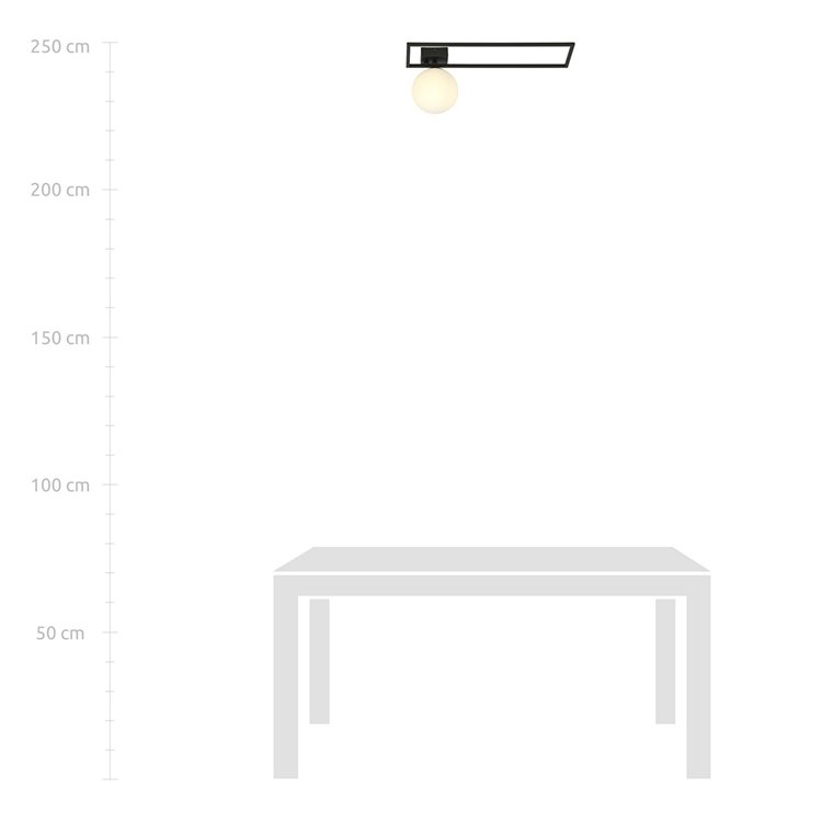 IMAGO 1B BLACK/OPAL EMIBIG Lampa sufitowa