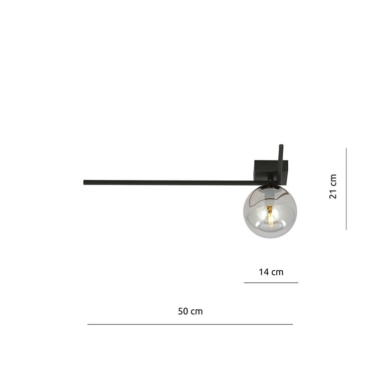 IMAGO 1F BLACK/GRAFIT EMIBIG Lampa sufitowa