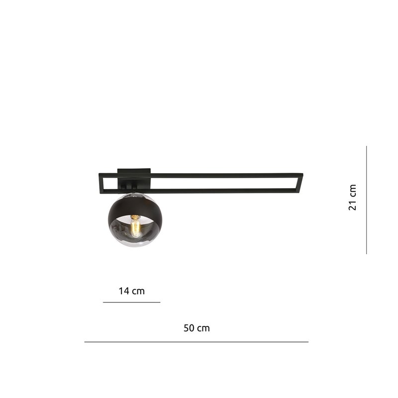 IMAGO 1C BLACK/STRIPE EMIBIG Lampa sufitowa IMAGO 1C BLACK/STRIPE EMIBIG Lampa sufitowa