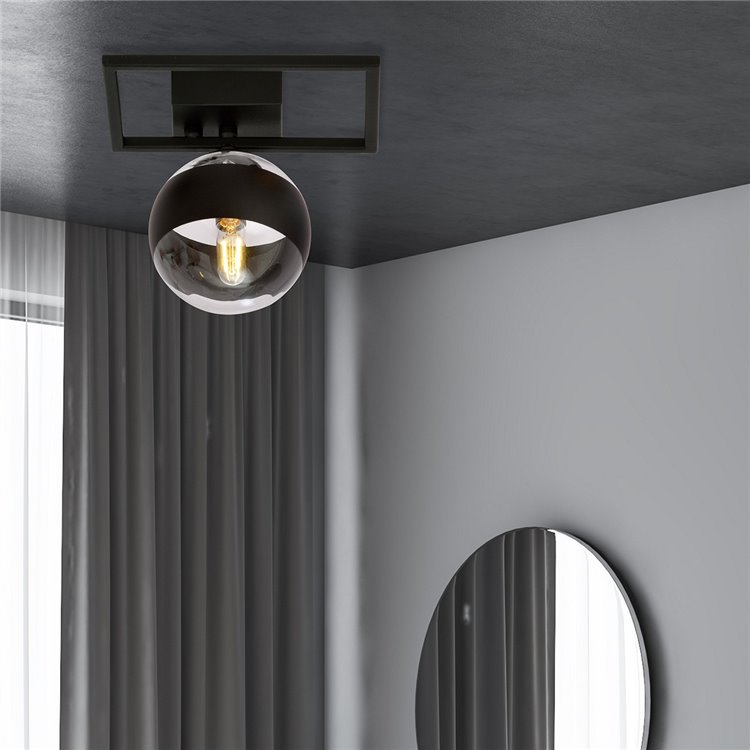 IMAGO 1E BLACK/STRIPE EMIBIG Lampa sufitowa