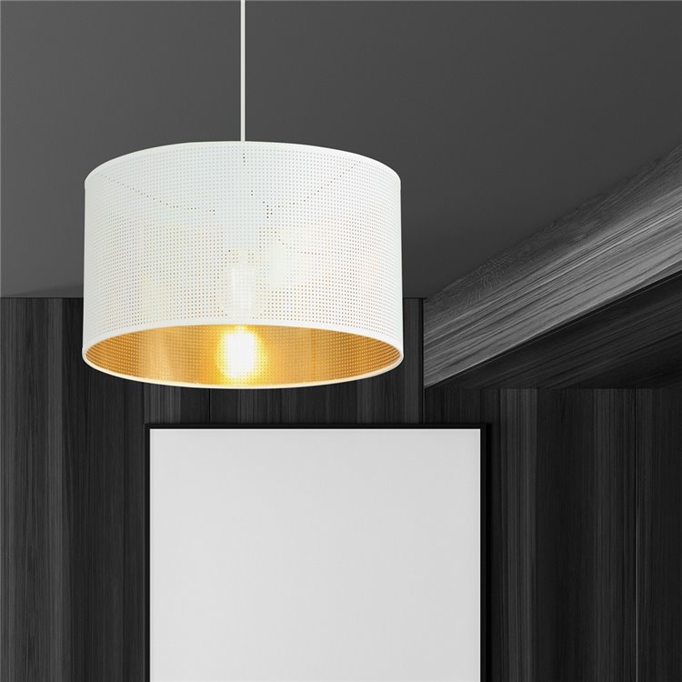 ASTON 1 WHITE/GOLD EMIBIG Lampa wisząca