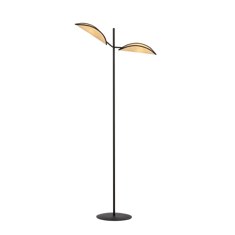 VENE LP2 BLACK/RATTAN EMIBIG Lampa podłogowa