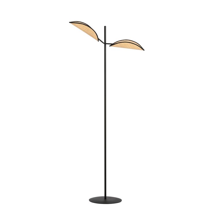 VENE LP2 BLACK/RATTAN EMIBIG Lampa podłogowa