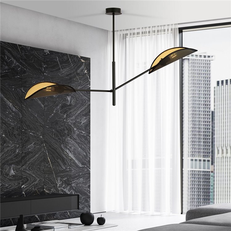 VENE 2 BLACK/GOLD EMIBIG Lampa sufitowa