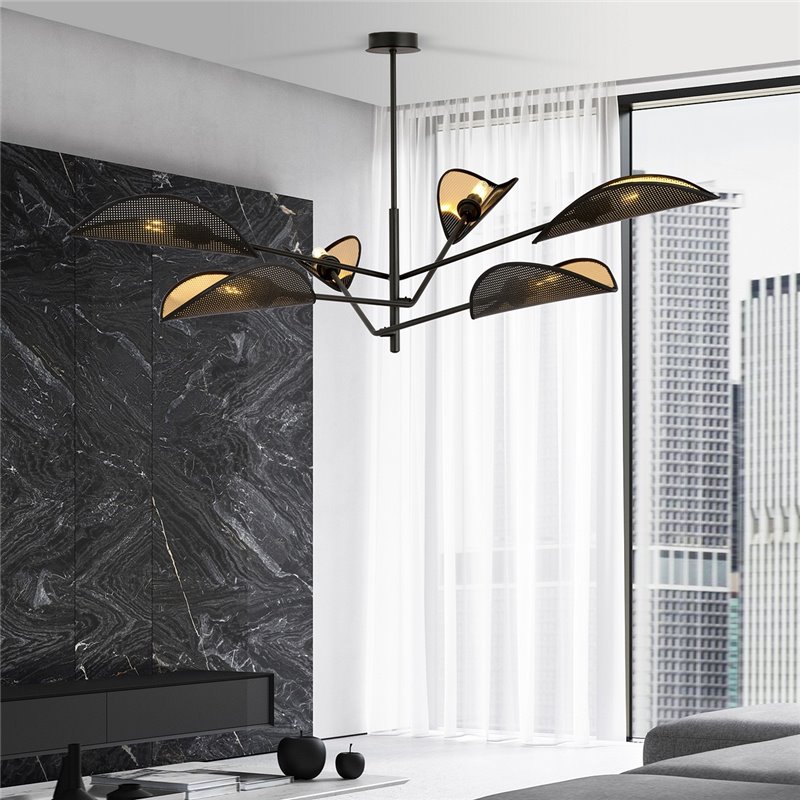 VENE 6 BLACK/GOLD EMIBIG Lampa sufitowa VENE 6 BLACK/GOLD EMIBIG Lampa sufitowa