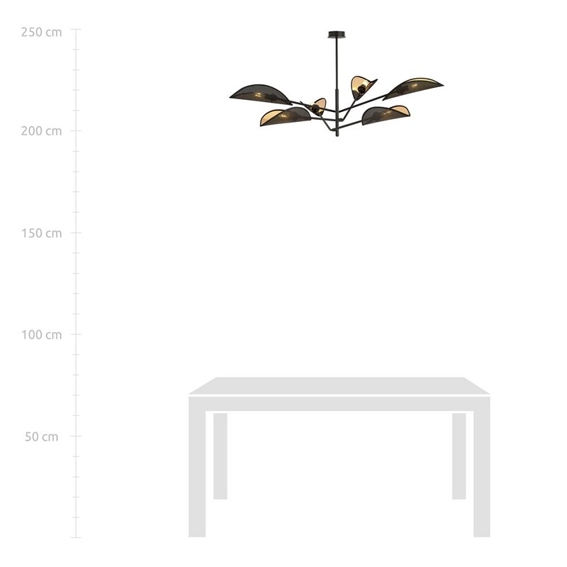 VENE 6 BLACK/GOLD EMIBIG Lampa sufitowa VENE 6 BLACK/GOLD EMIBIG Lampa sufitowa