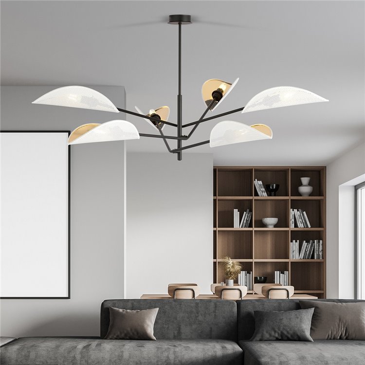 VENE 6 WHITE/GOLD EMIBIG Lampa sufitowa