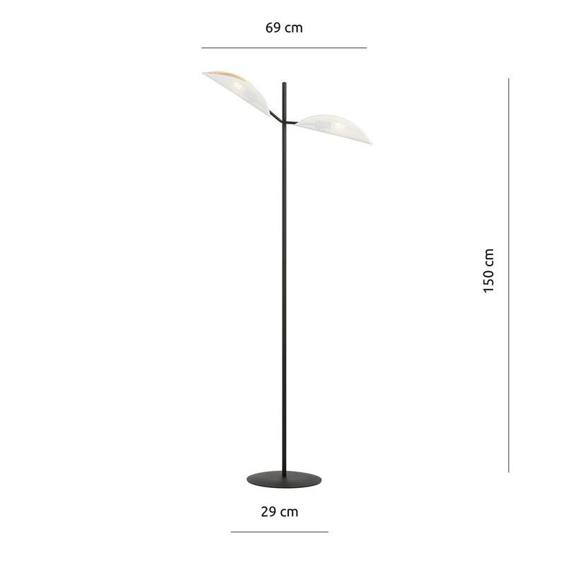 VENE LP2 WHITE/GOLD EMIBIG Lampa podłogowa VENE LP2 WHITE/GOLD EMIBIG Lampa podłogowa