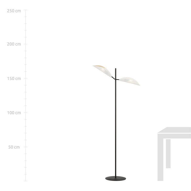 VENE LP2 WHITE/GOLD EMIBIG Lampa podłogowa VENE LP2 WHITE/GOLD EMIBIG Lampa podłogowa