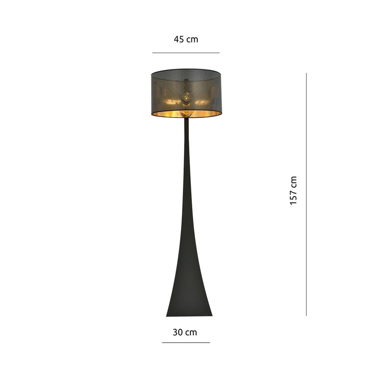 ESTRELLA LP1 BLACK/GOLD EMIBIG Lampa podłogowa